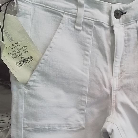 Rag & Bone The Dre Carpenter Jeans in Aged Bright White 26 NWT - Picture 7 of 14